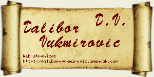 Dalibor Vukmirović vizit kartica